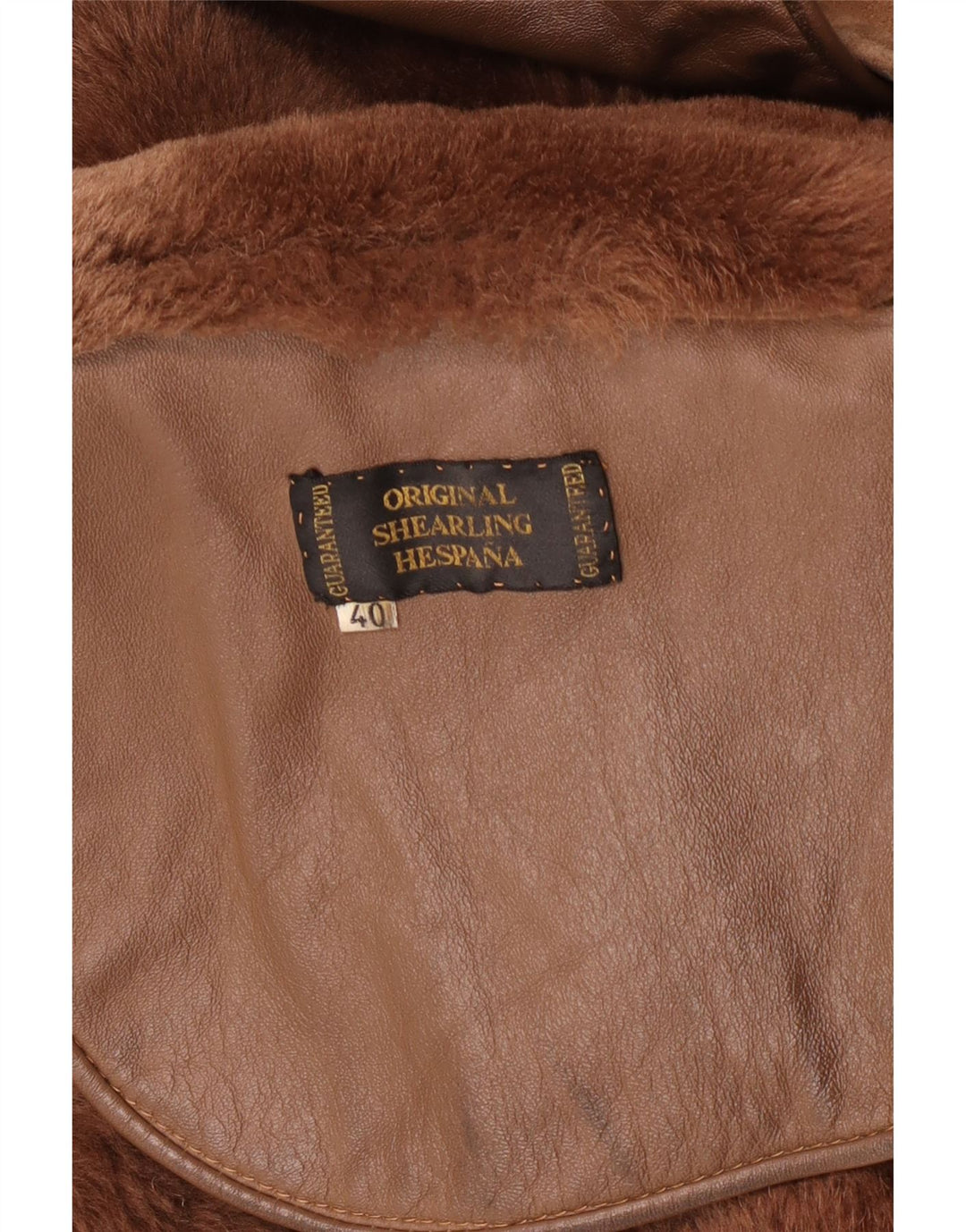 veste en peau de mouton surdimensionnée femme vintage EU 40 peau de mouton brun moyen
