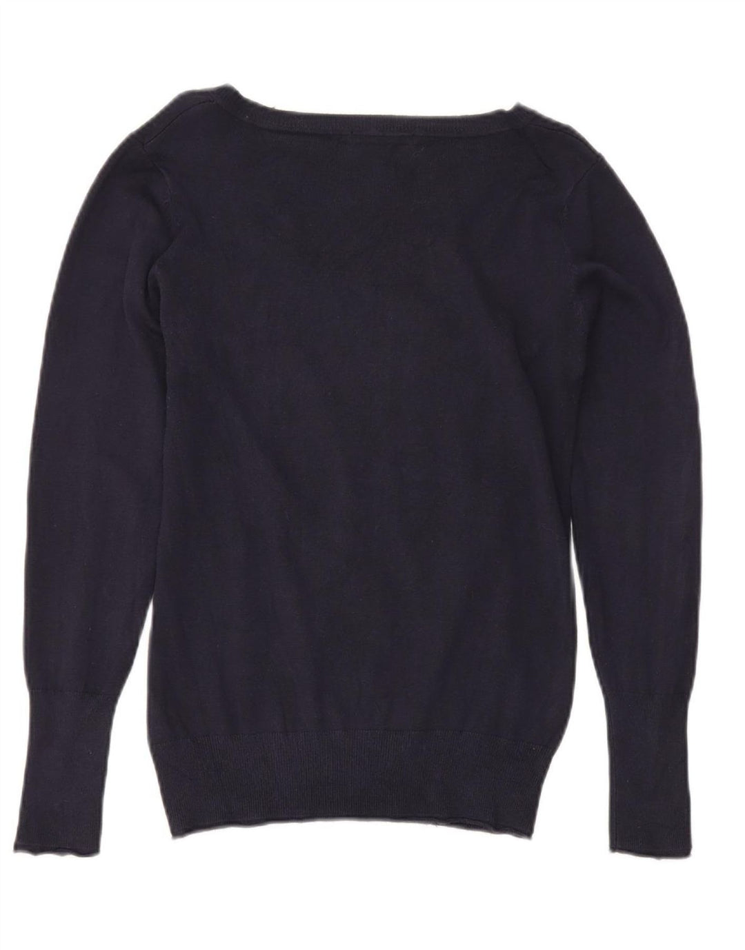 Guess Pull col V pour femme UK 12 Bleu marine moyen