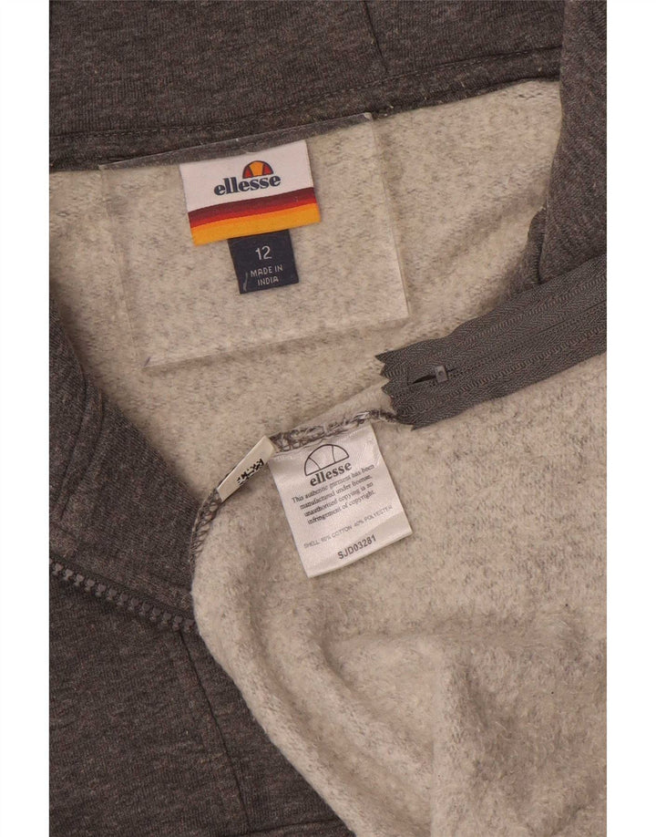 Ellesse Pull à capuche graphique surdimensionné pour femme UK 12 Gris moyen moucheté