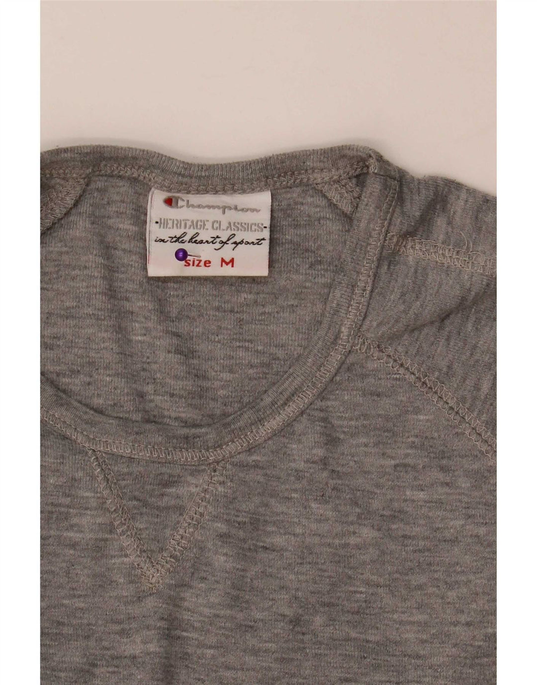 Champion Haut Heritage Classics à manches longues pour femme UK 12 Gris moyen moucheté