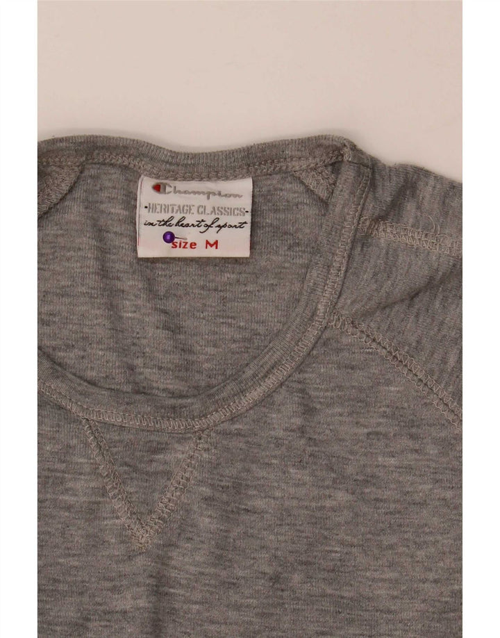 Champion Haut Heritage Classics à manches longues pour femme UK 12 Gris moyen moucheté