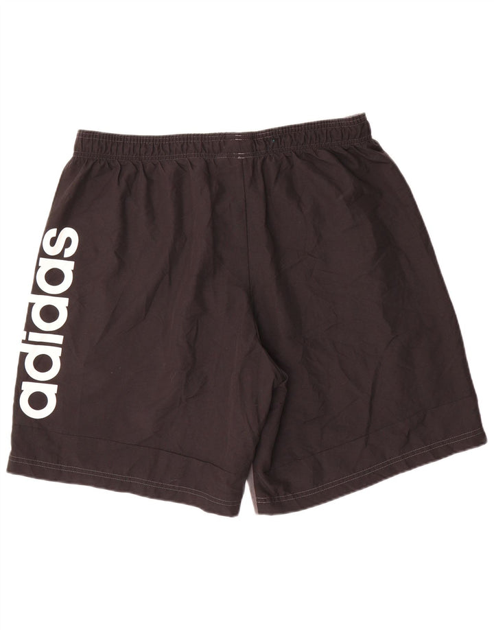 Adidas Short de sport graphique pour homme XL Gris Colorblock Polyester