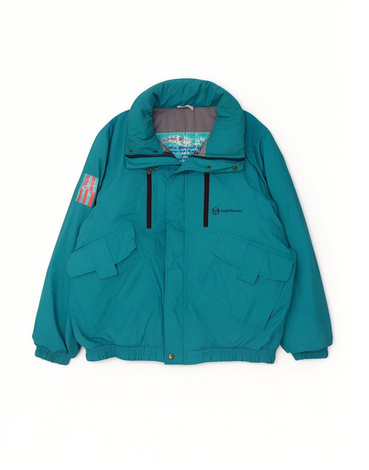 Sergio Tacchini Veste de ski rembourrée pour homme UK 42 XL Vert Polyester