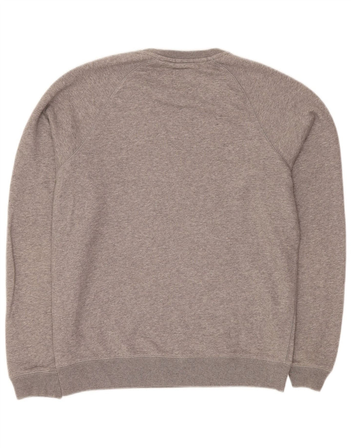 Jack Wills Sweat-Shirt Graphique Homme Gris Moyen Moucheté Coton