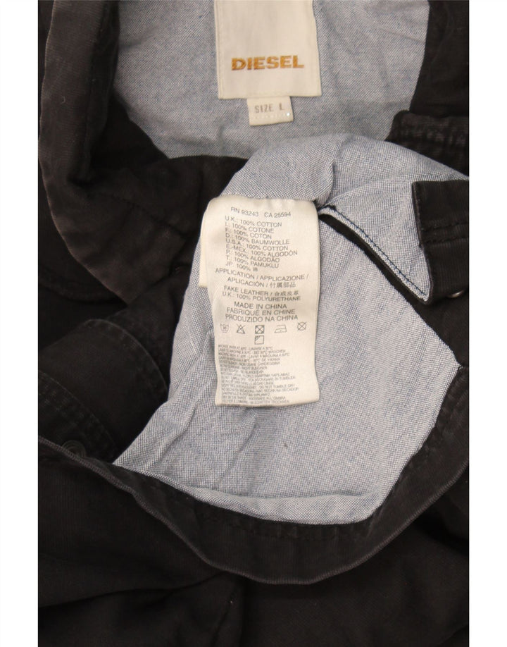 Diesel Veste militaire pour homme UK 40 Large Noir Coton