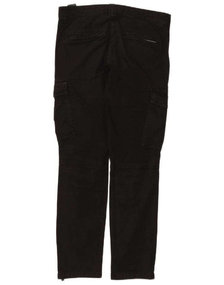 CALVIN KLEIN Pantalon Cargo Slim Homme W30 L29 Noir Coton