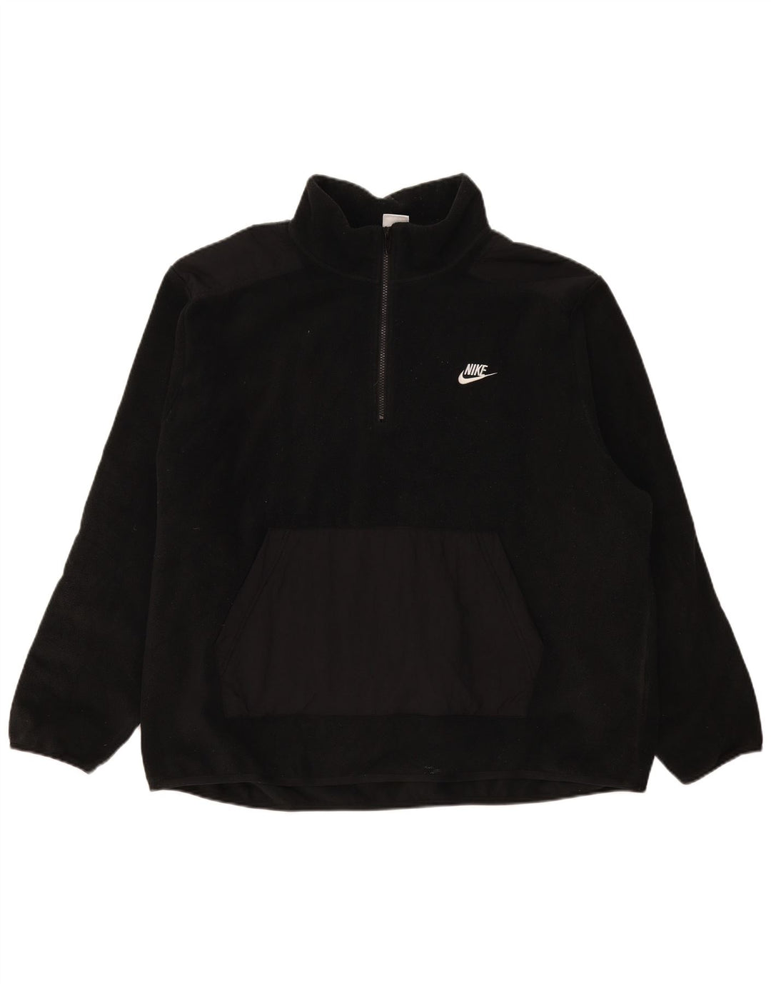 Nike Pull polaire à col zippé pour homme 2XL Noir