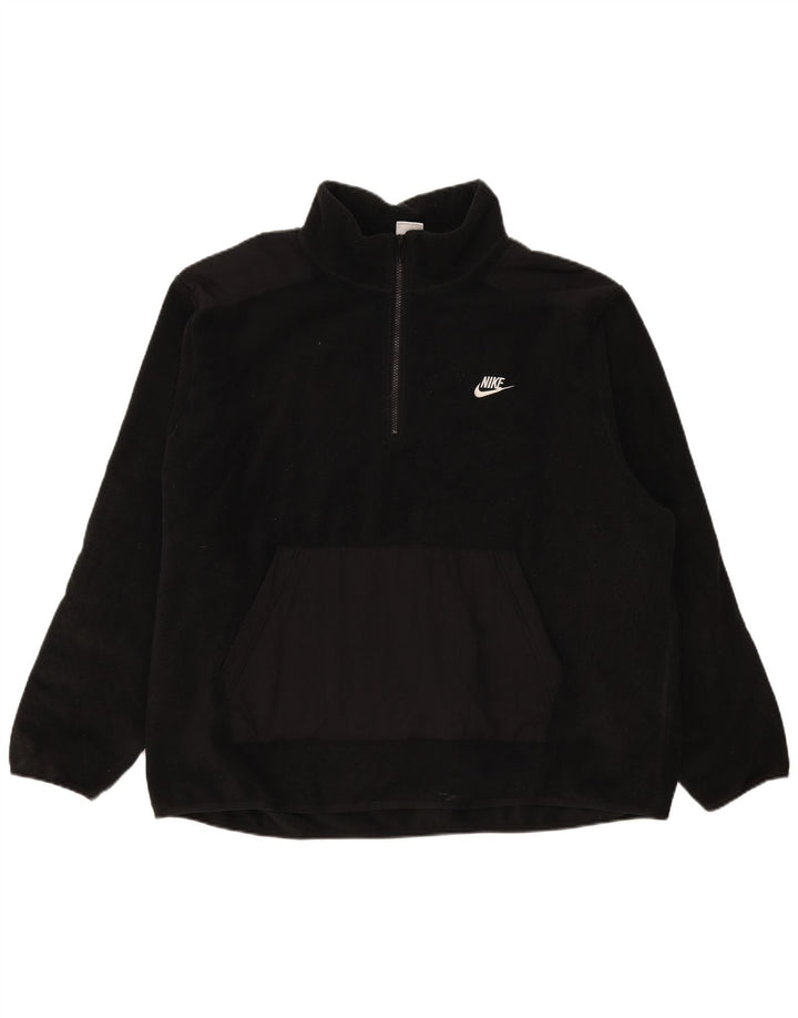 Nike Pull polaire à col zippé pour homme 2XL Noir