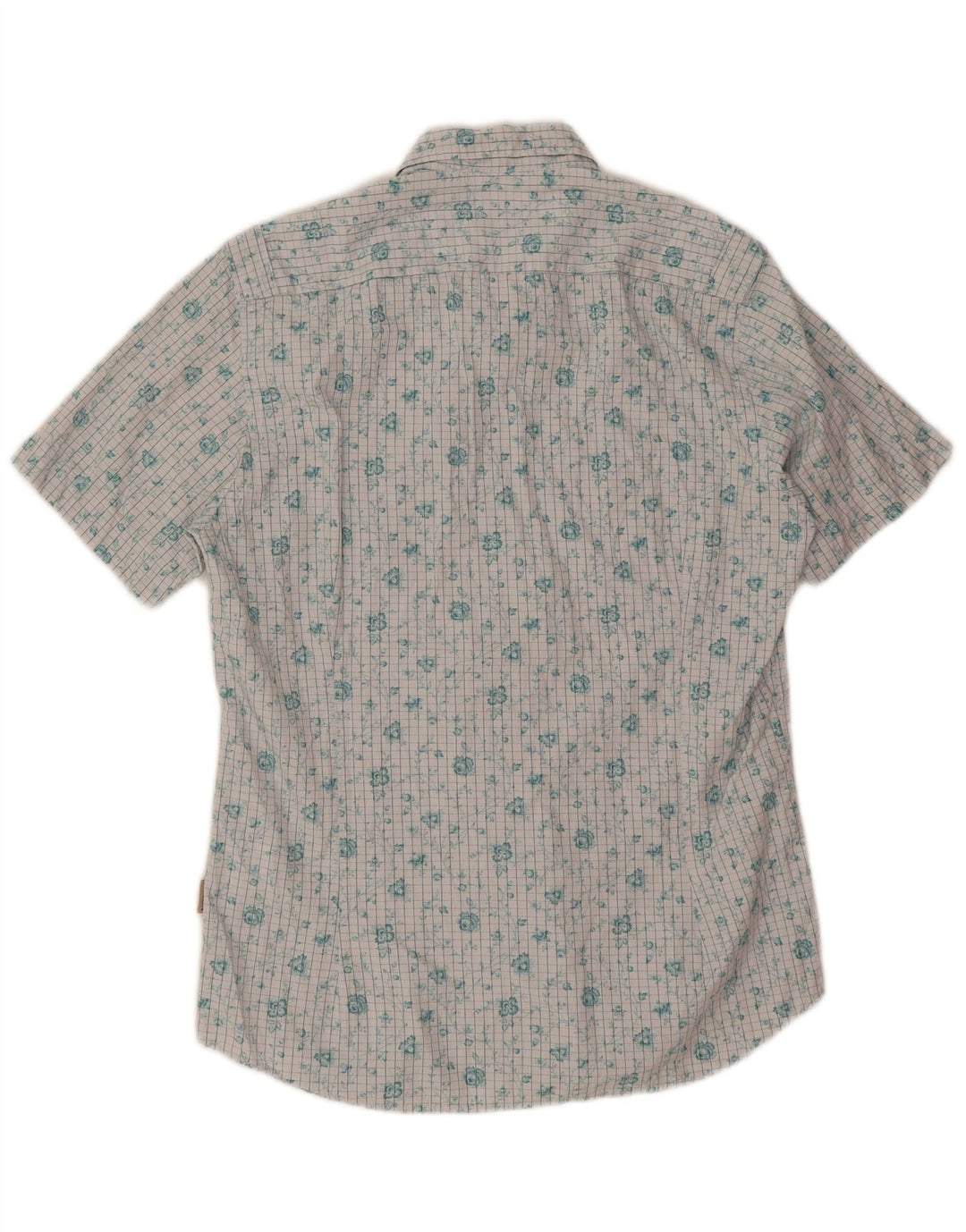 Ted Baker Chemise à manches courtes pour homme Taille 3 Coton floral blanc moyen