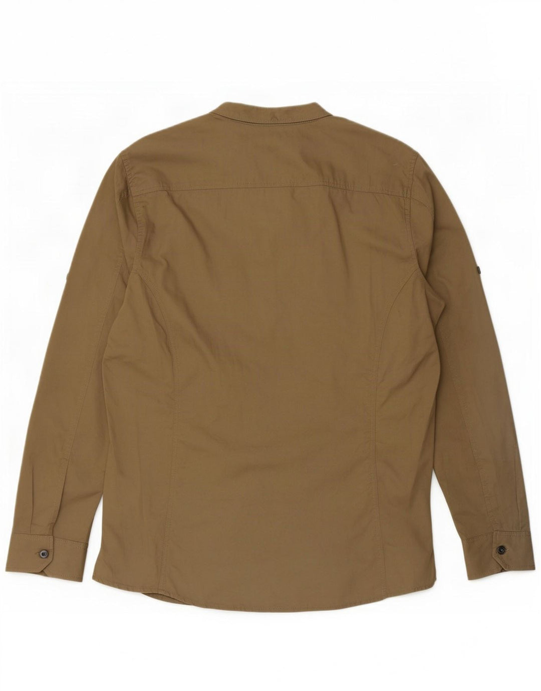 chemise militaire vintage pour hommes grand coton beige