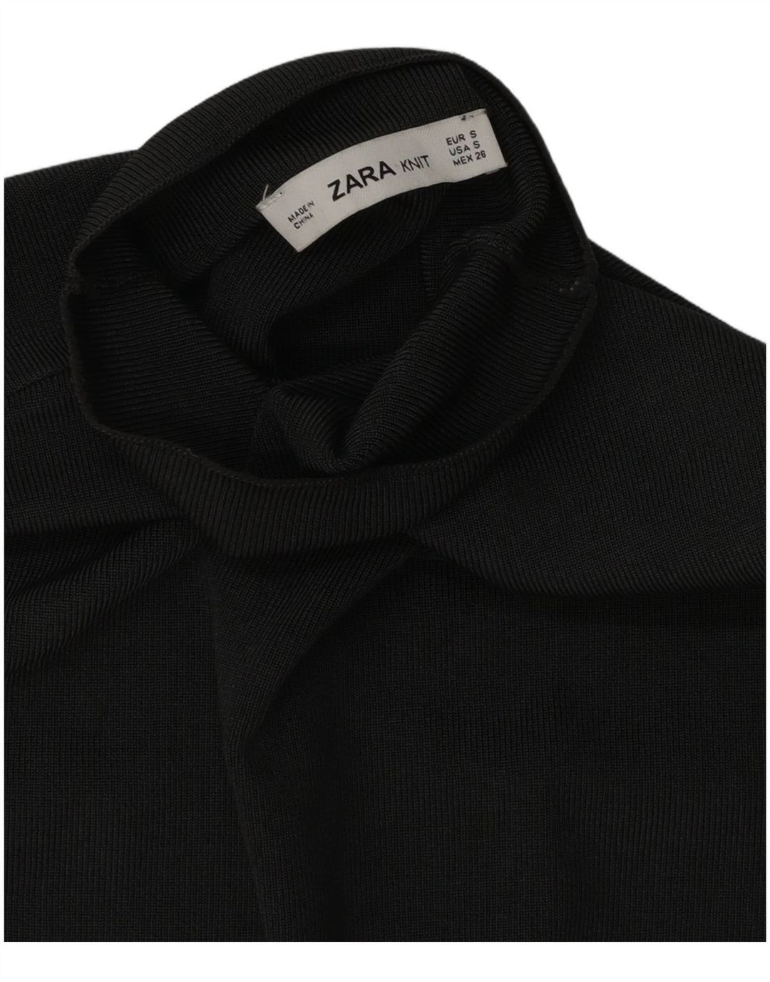 Zara Haut court en tricot sans manches pour femme UK 10 Petit Gris