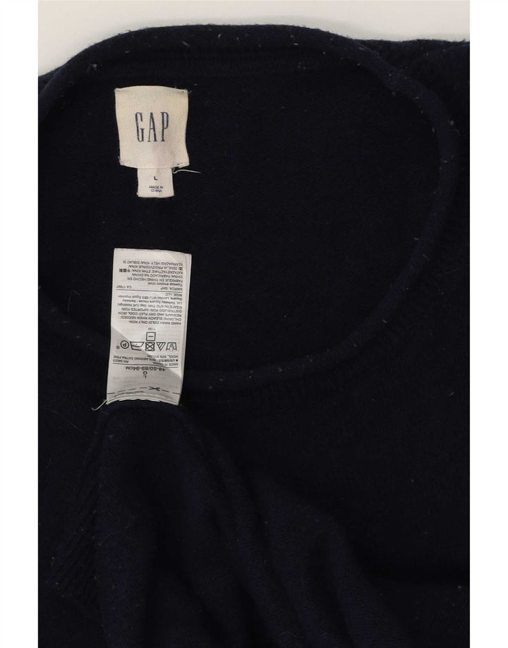 Gap Pull à col rond pour homme en laine mérinos bleu marine