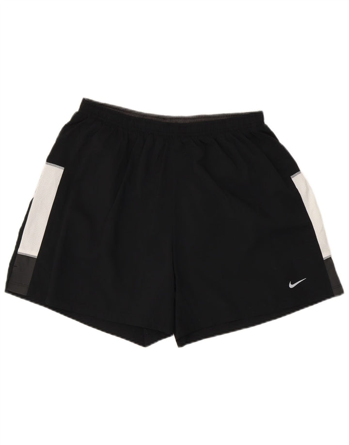 Nike Short de sport Dri Fit pour homme Taille L Noir Colorblock