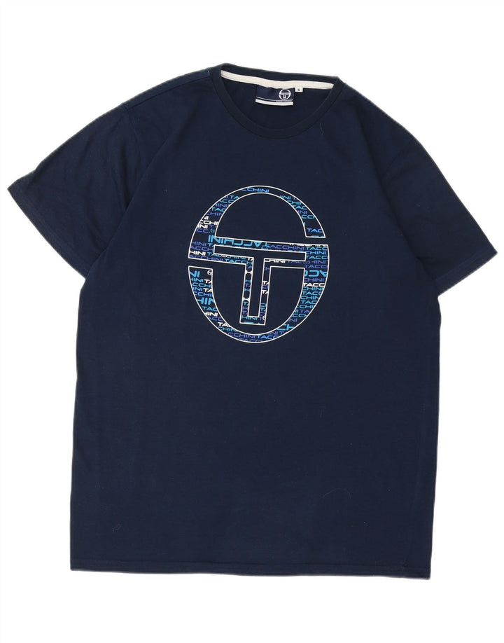 SERGIO TACCHINI T-Shirt Graphique Homme Petit Bleu Marine Polyester