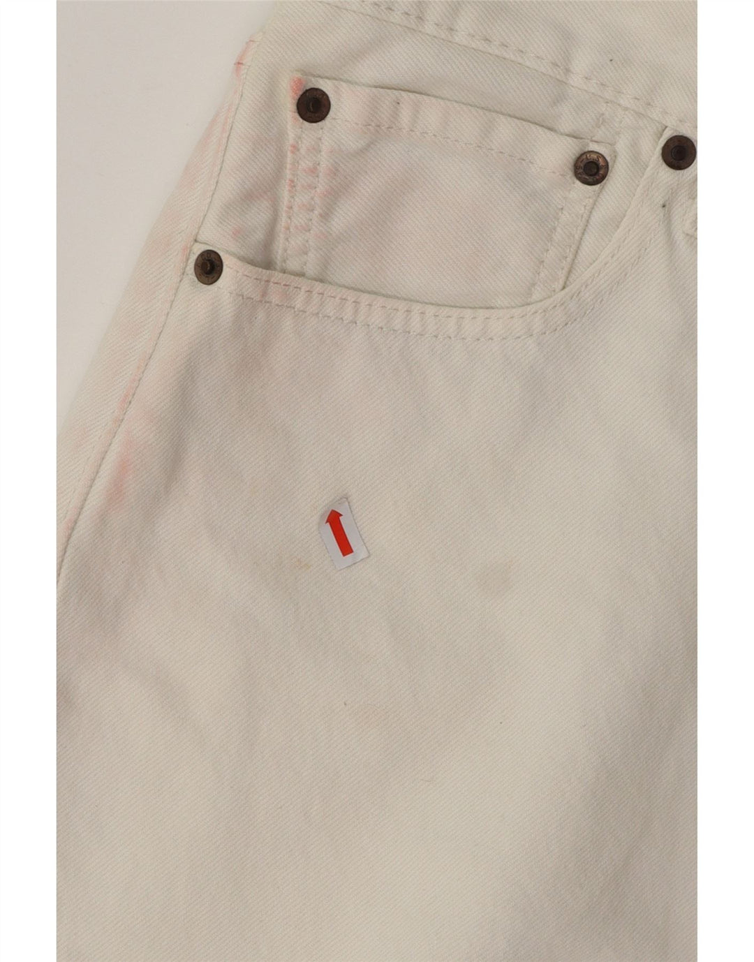 LEVI'S Short en Jean Homme W36 Large Blanc Coton