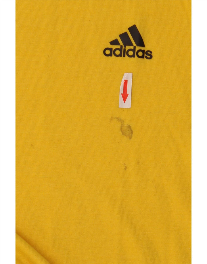 Adidas Hommes Climalite T-Shirt Haut Large Jaune Polyester