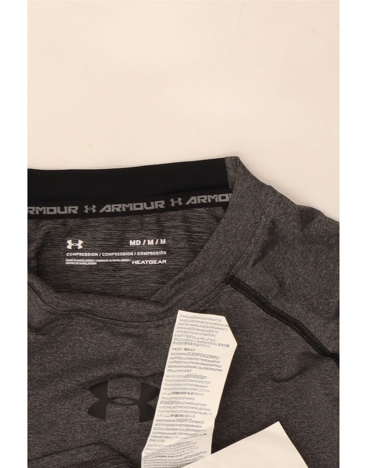 Under Armour Haut à Manches Longues Heat Gear Homme Gris Moyen Colourblock