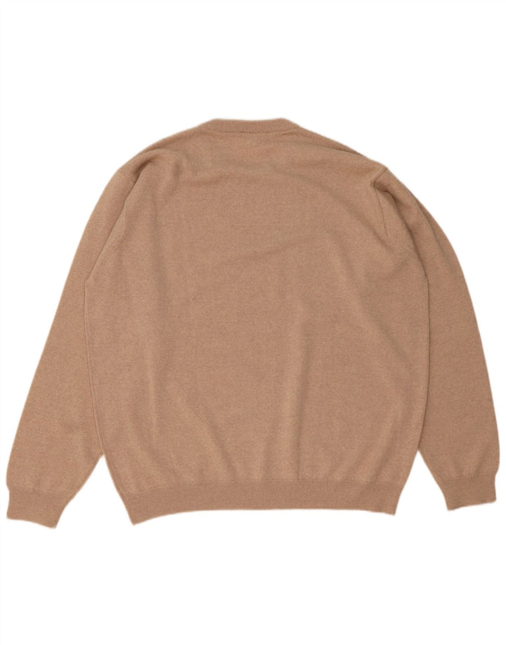 Lacoste Pull ras du cou pour homme Taille 8 3XL Laine marron