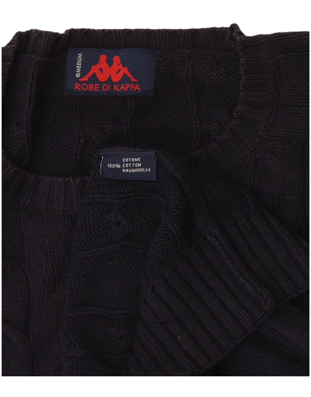 Kappa Pull Col Rond Homme Bleu Marine Moyen Coton