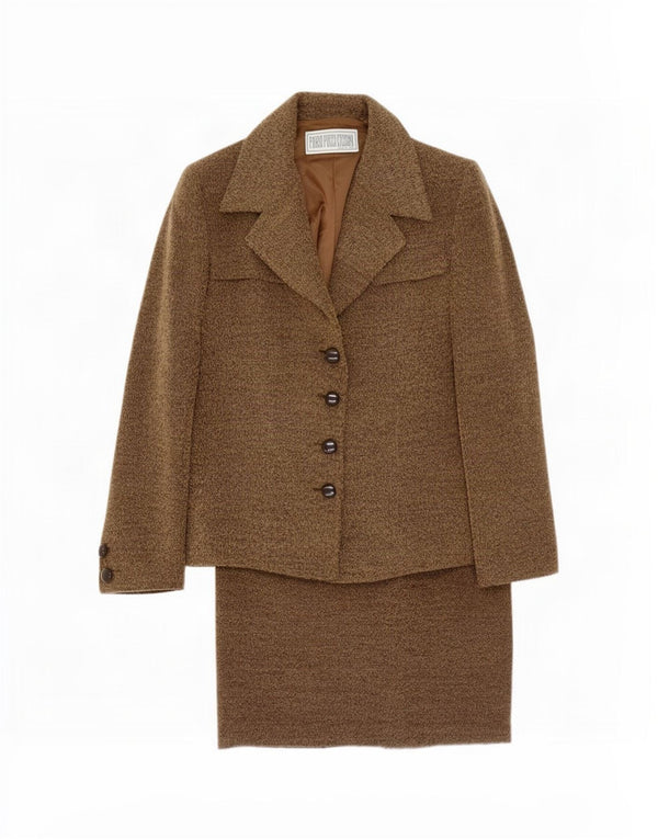 Mario Pucci Cecconi Ensemble jupe 2 pièces pour femme IT 44 Medium W28 Marron