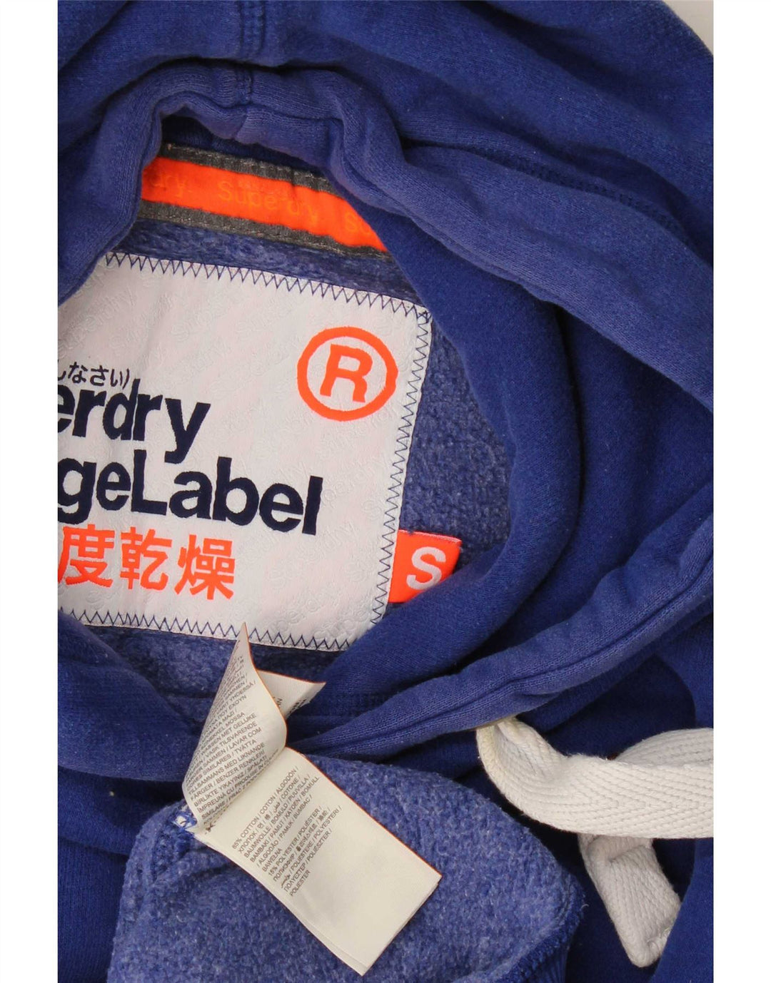 Superdry Pull à capuche pour homme en coton bleu petit