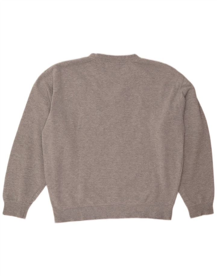 FILA Sweat-shirt surdimensionné graphique pour femme UK 14 Gris moyen moucheté