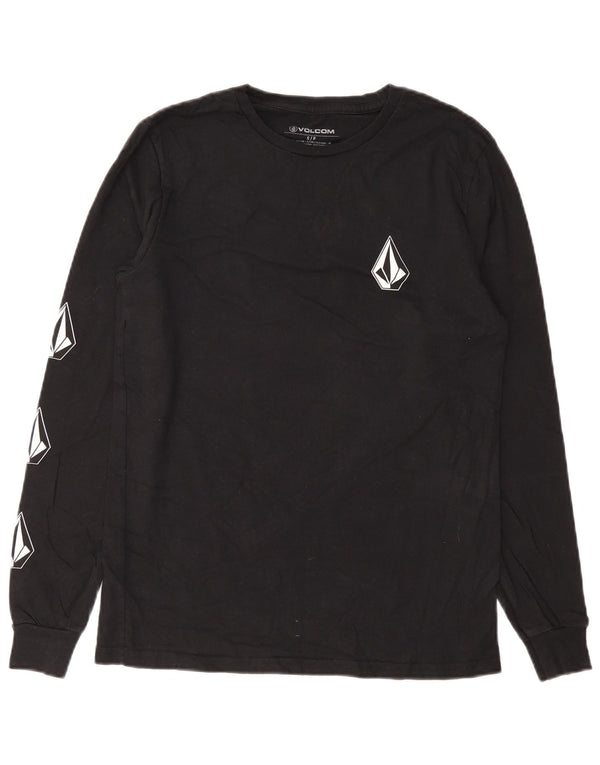 Volcom Haut graphique à manches longues pour hommes, petit coton noir