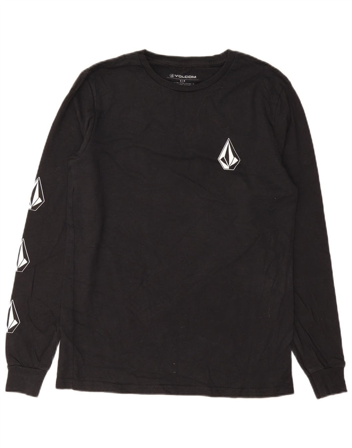 Volcom Haut graphique à manches longues pour hommes, petit coton noir