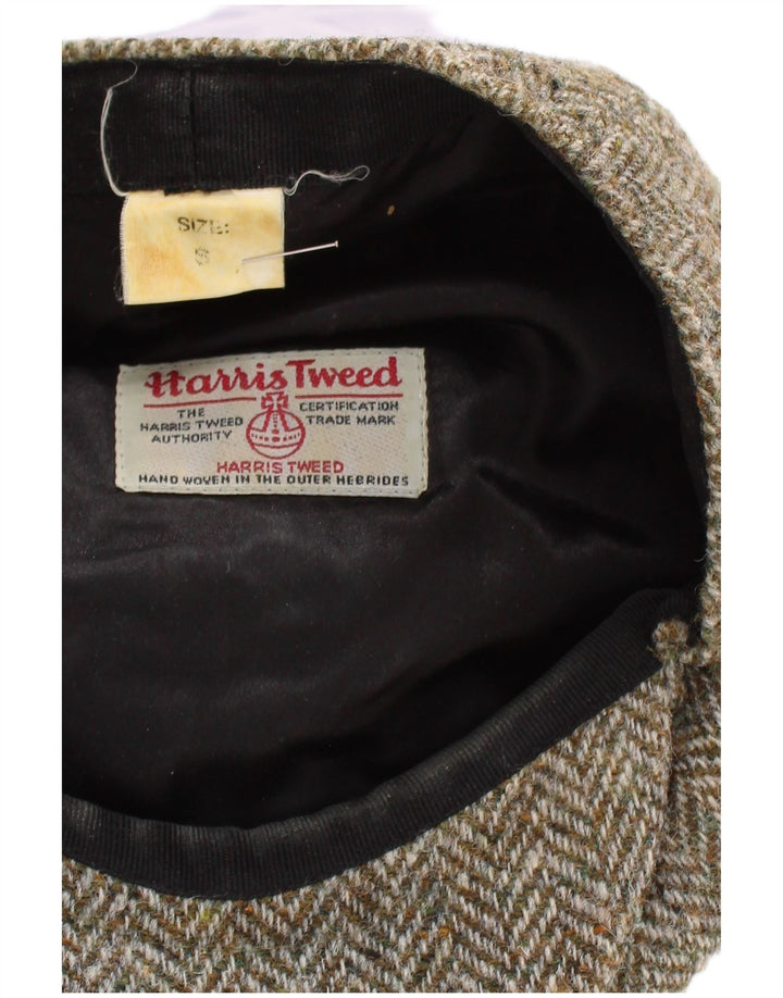 Harris Tweed Casquette Plate Homme Petit Gris Chevrons Laine Nouvelle Classique