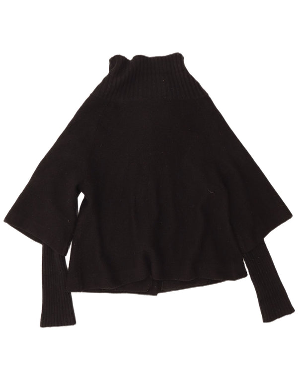 Monsoon Cardigan Femme Pull UK 14 Laine Noir Moyen