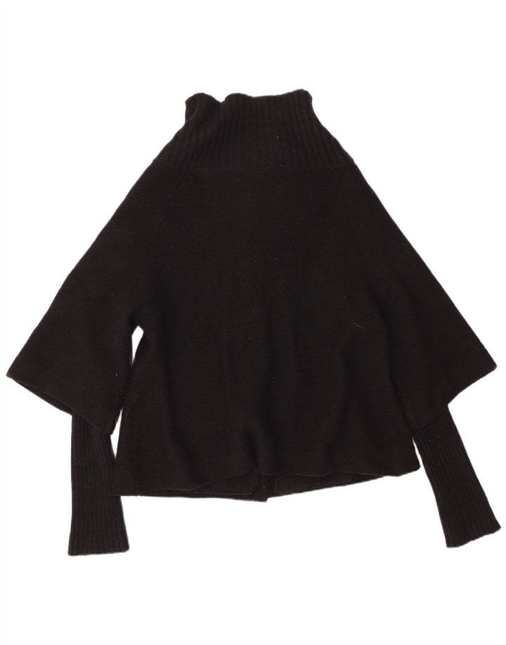 Monsoon Cardigan Femme Pull UK 14 Laine Noir Moyen