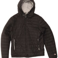 Champion Veste rembourrée à capuche pour homme UK 38 Medium Noir Polyamide