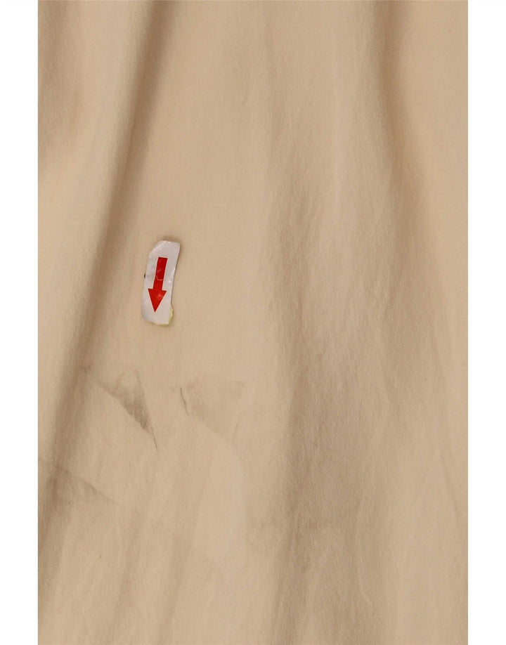 vintage Chemise Femme Blouse IT 44 Moyenne Soie Blanc Cassé