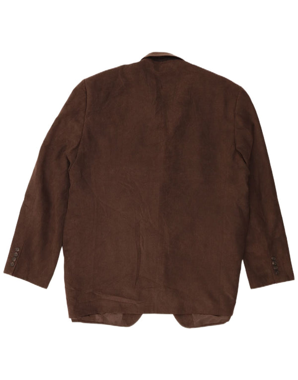 Marks & Spencer Veste blazer en velours côtelé à 3 boutons pour homme UK 46 XL Marron