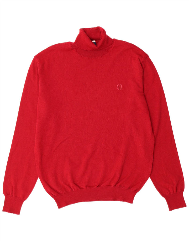SERGIO TACCHINI Pull col roulé pour femme UK 18 XL Rouge Classique
