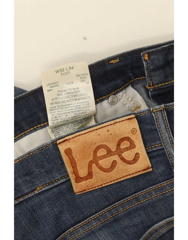 Lee Jean Slim Rider Homme W32 L34 Bleu Marine Coton