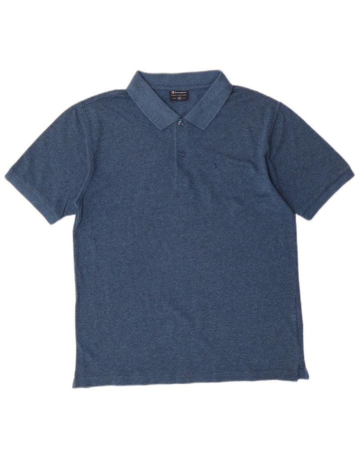 Champion Polo Regular Fit Homme Bleu Moyen Moucheté Coton