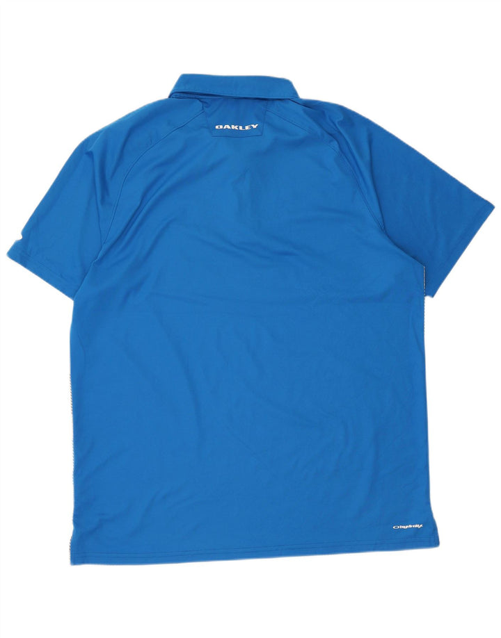 Oakley Polo Homme XL Bleu Rayé Polyester