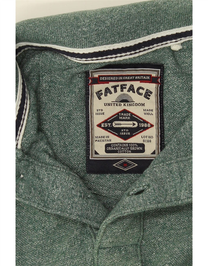 FAT FACE Polo Homme Vert Moyen Rayé Coton