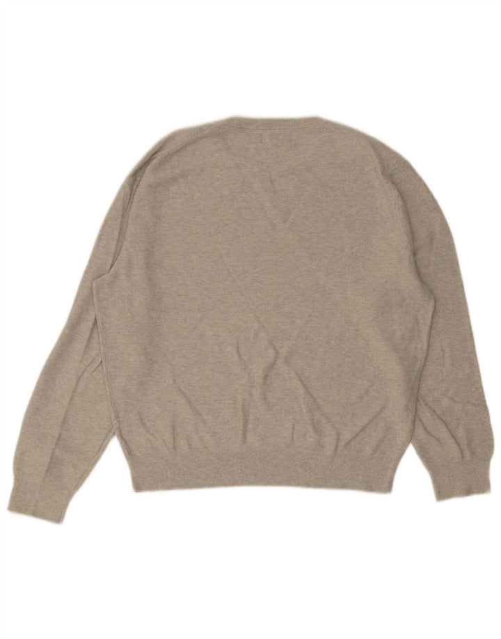 J. Crew Pull Col Rond Homme Gris Moyen Coton