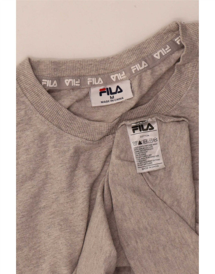 Fila T-Shirt Homme Gris Moyen Moucheté Coton