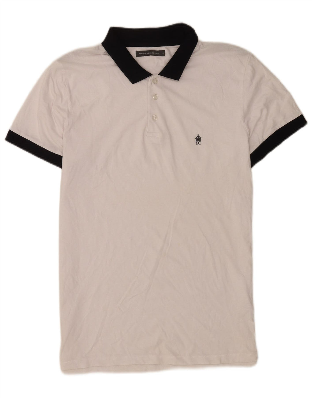 French Connection Polo Rugby Homme Grand Blanc Coton