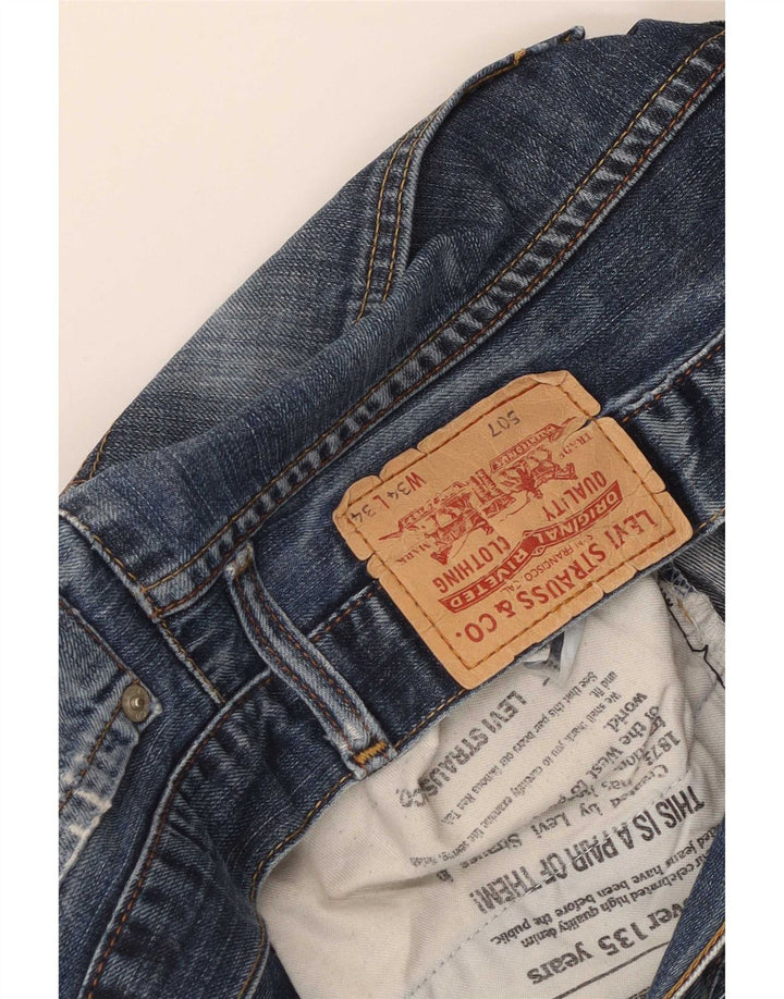 Levi's Mens 507 Jean bootcut vieilli W34 L30 Bleu Coton