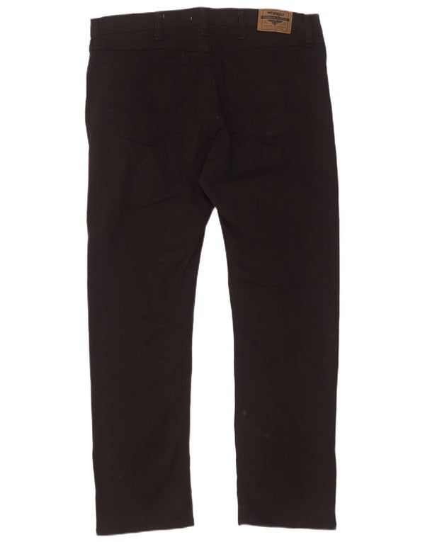 Wrangler Pantalon décontracté droit slim pour homme W36 L30 Noir Coton