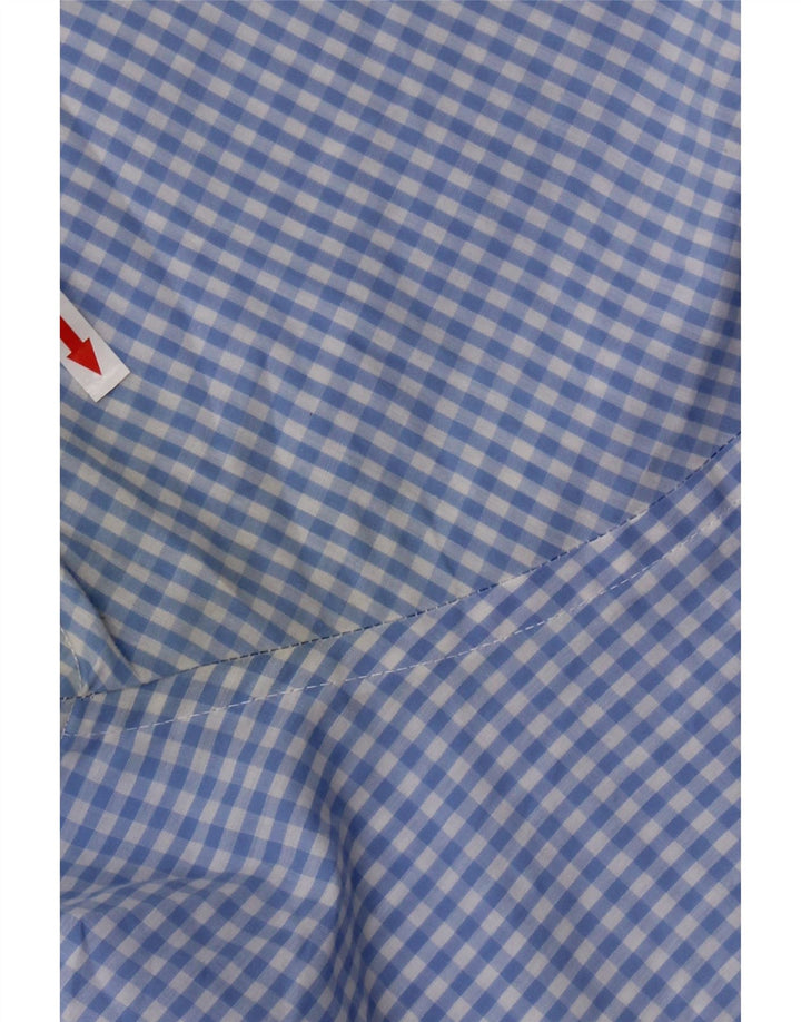 PIERRE CARDIN Chemise à manches courtes pour homme, coupe régulière, XL, bleu vichy