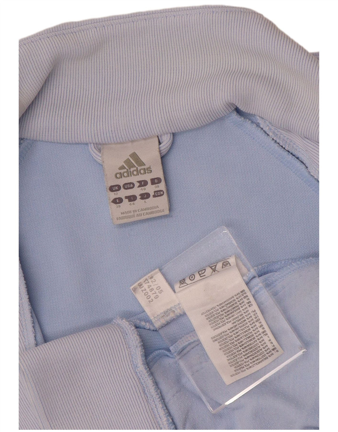 Adidas Veste de survêtement pour femme UK 12 Bleu moyen Coton