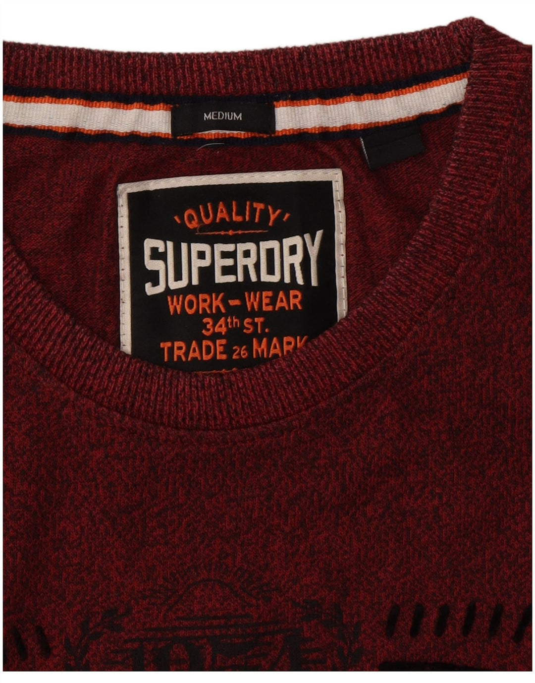 SUPERDRY T-Shirt Graphique Homme Bordeaux Moyen