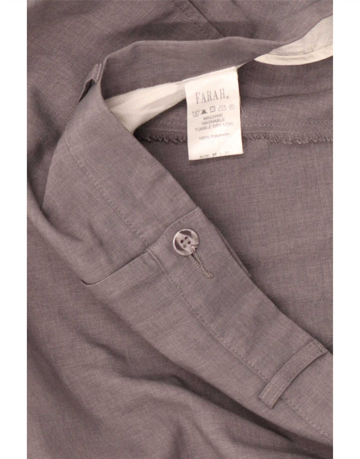 Farah Pantalon décontracté droit pour homme W38 L31 Gris Polyester
