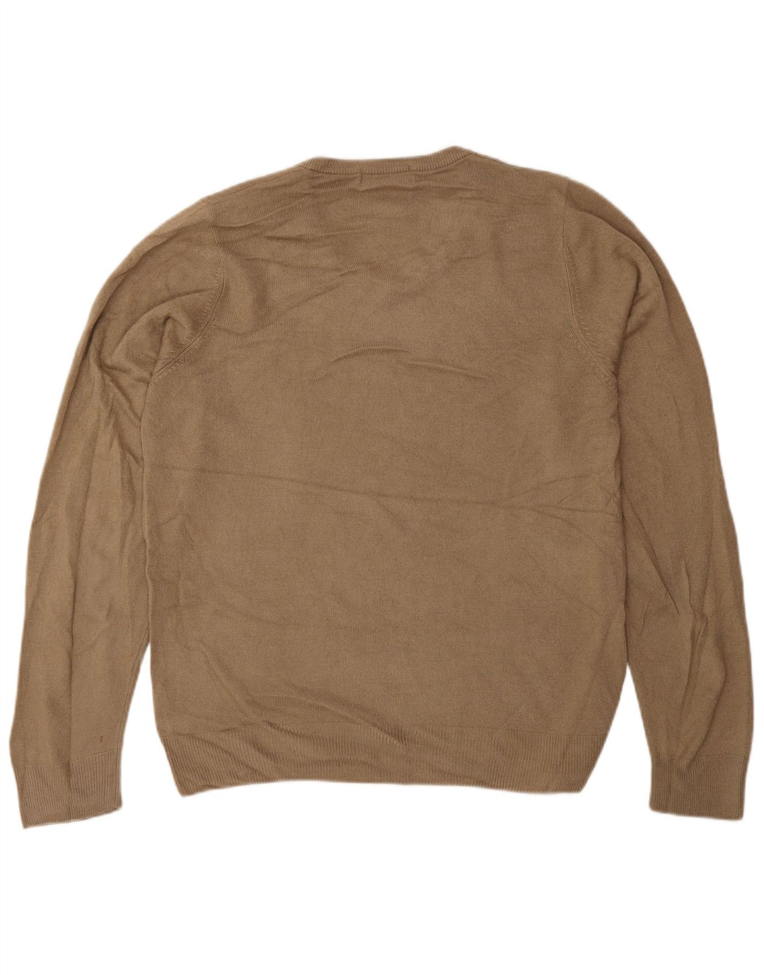 Marks & Spencer Pull à col en V Blue Harbour pour homme, petit, marron, acrylique