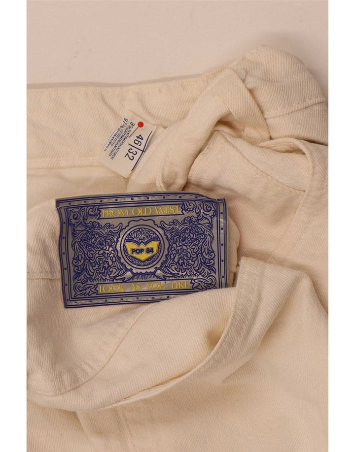 POP 84 Pantalon Casual Fuselé Homme W32 L29 Beige Elasthanne